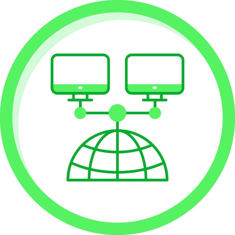 Network Green mix Icon vector