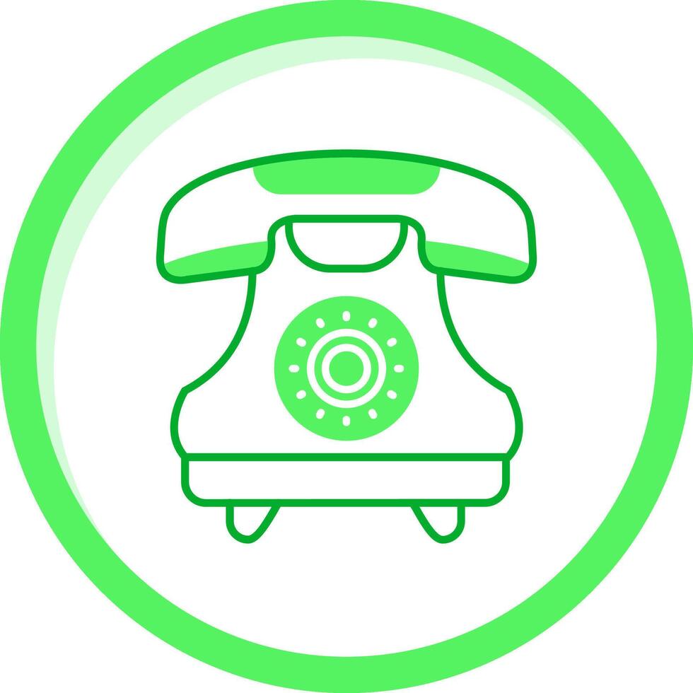 Telephone Green mix Icon vector