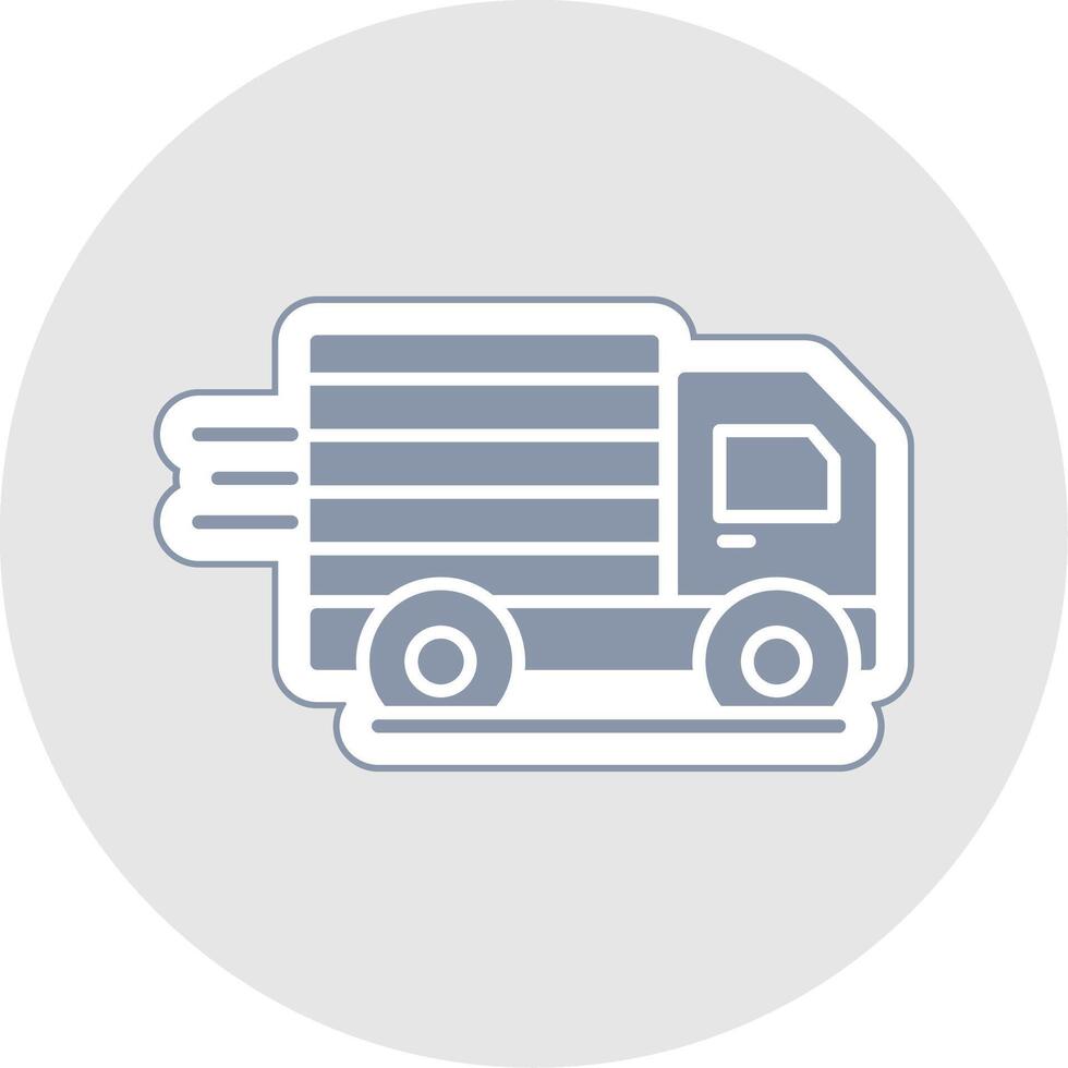 Cargo Truck Glyph Multicolor Sticker Icon vector