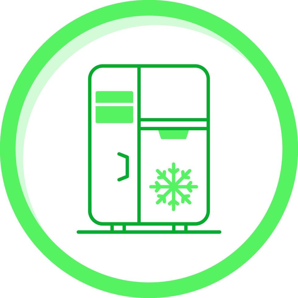 Refrigerator Green mix Icon vector