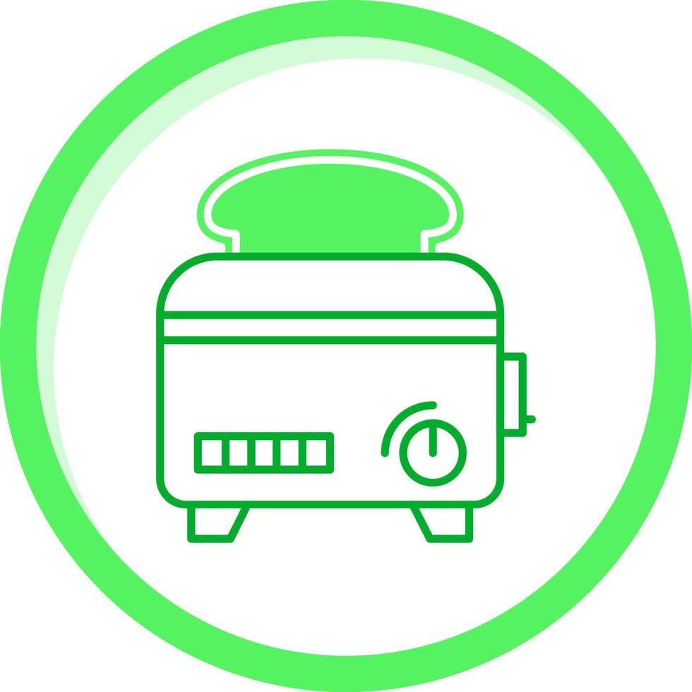 Toaster Green mix Icon vector