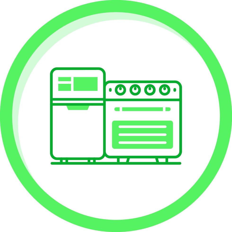 cocina verde mezcla icono vector