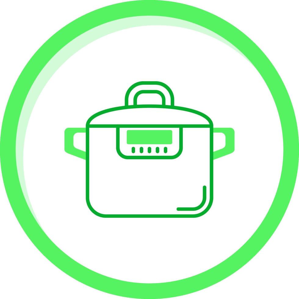 Pressure cooker Green mix Icon vector