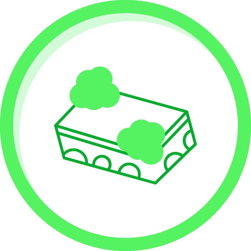 Sponge Green mix Icon vector