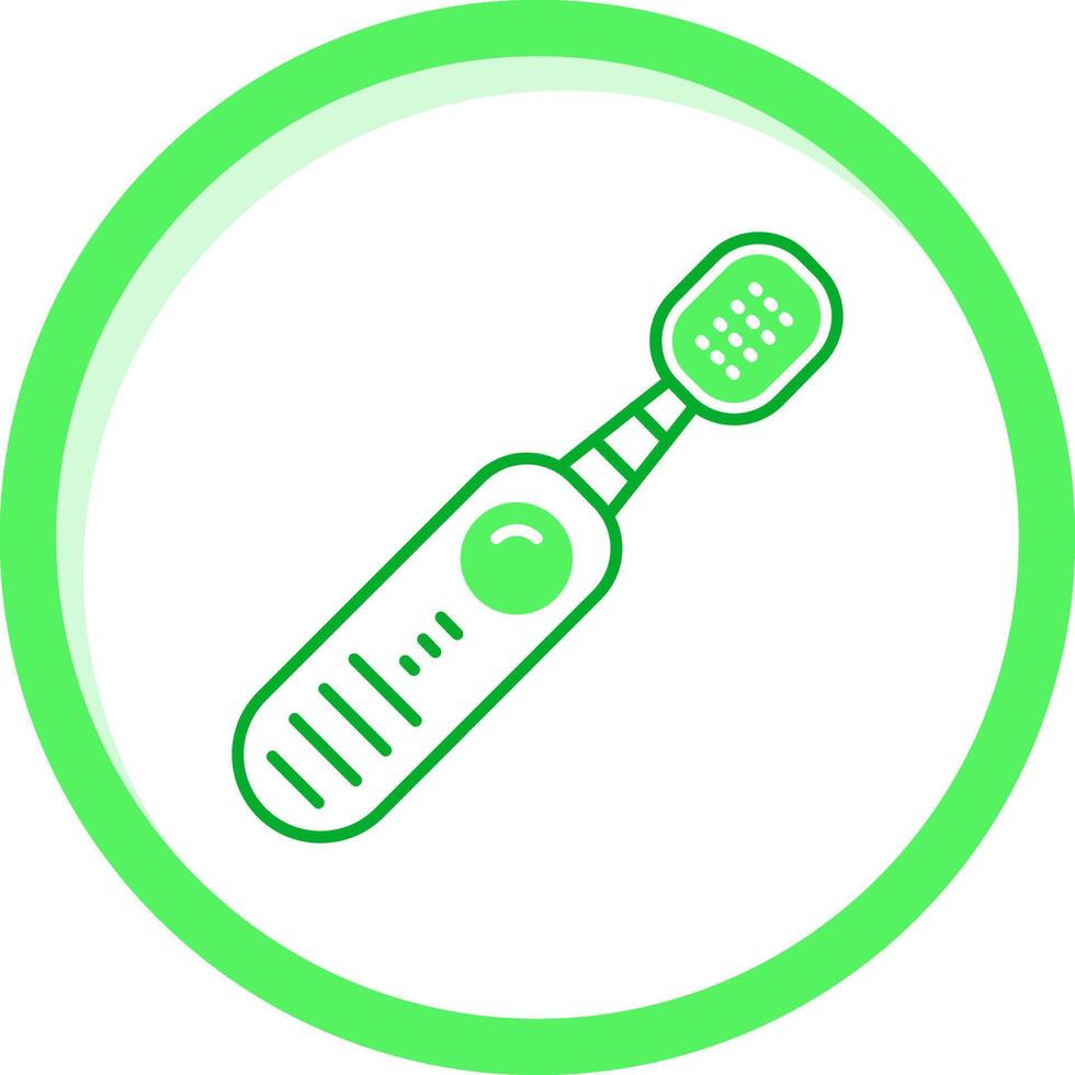 eléctrico cepillo de dientes verde mezcla icono vector