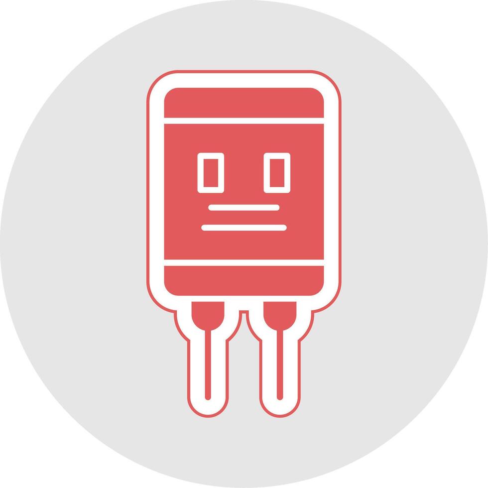 Capacitor Glyph Multicolor Sticker Icon vector