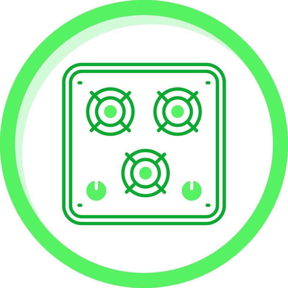 Stove Green mix Icon vector