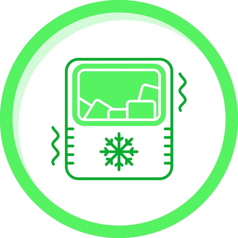 Ice maker Green mix Icon vector