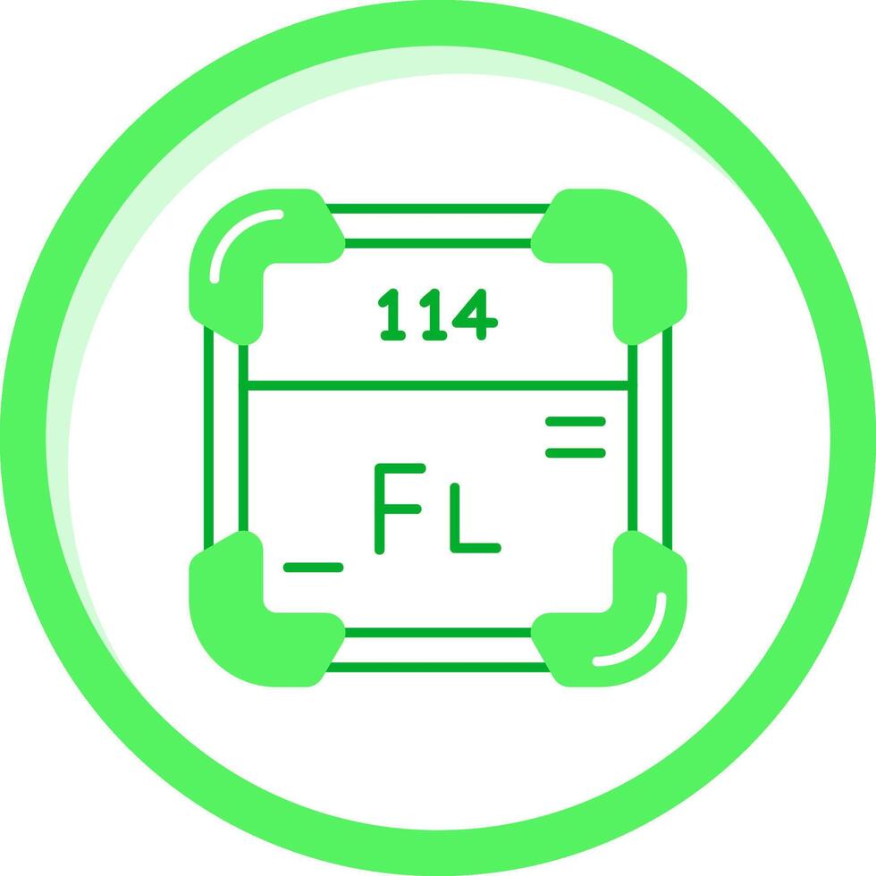 flerovium verde mezcla icono vector