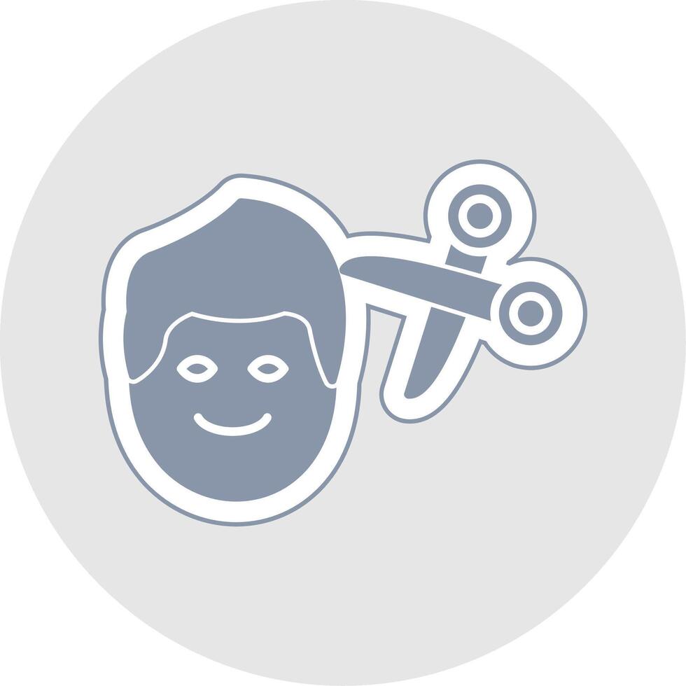 Barber Glyph Multicolor Sticker Icon vector