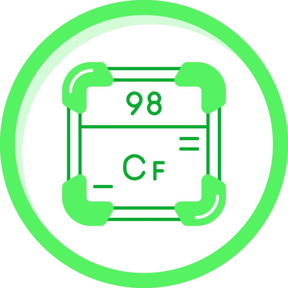 Californium Green mix Icon vector