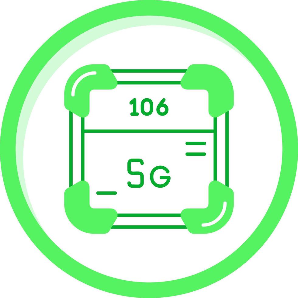 Seaborgium Green mix Icon vector