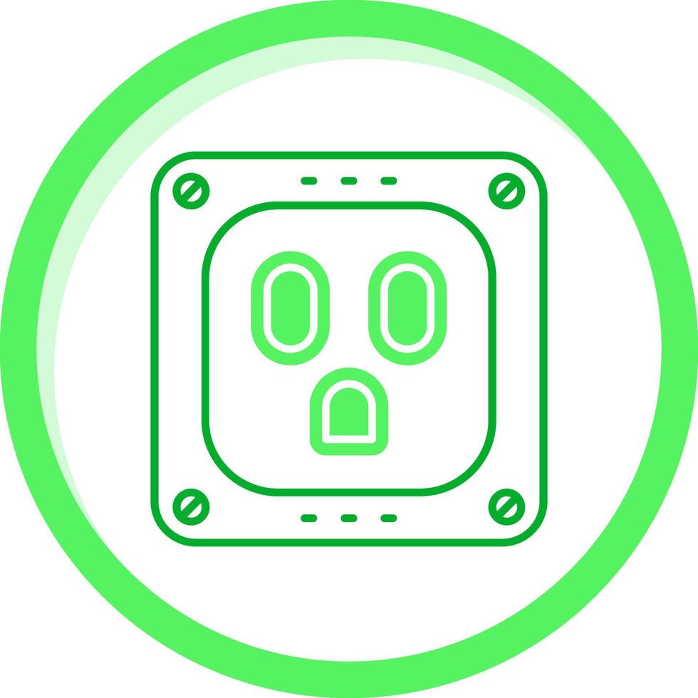 Socket Green mix Icon vector