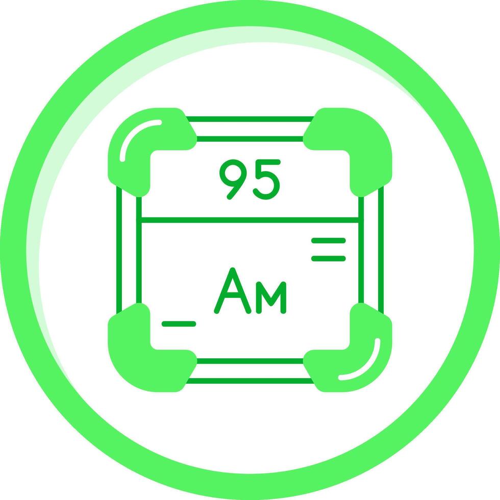 Americium Green mix Icon vector