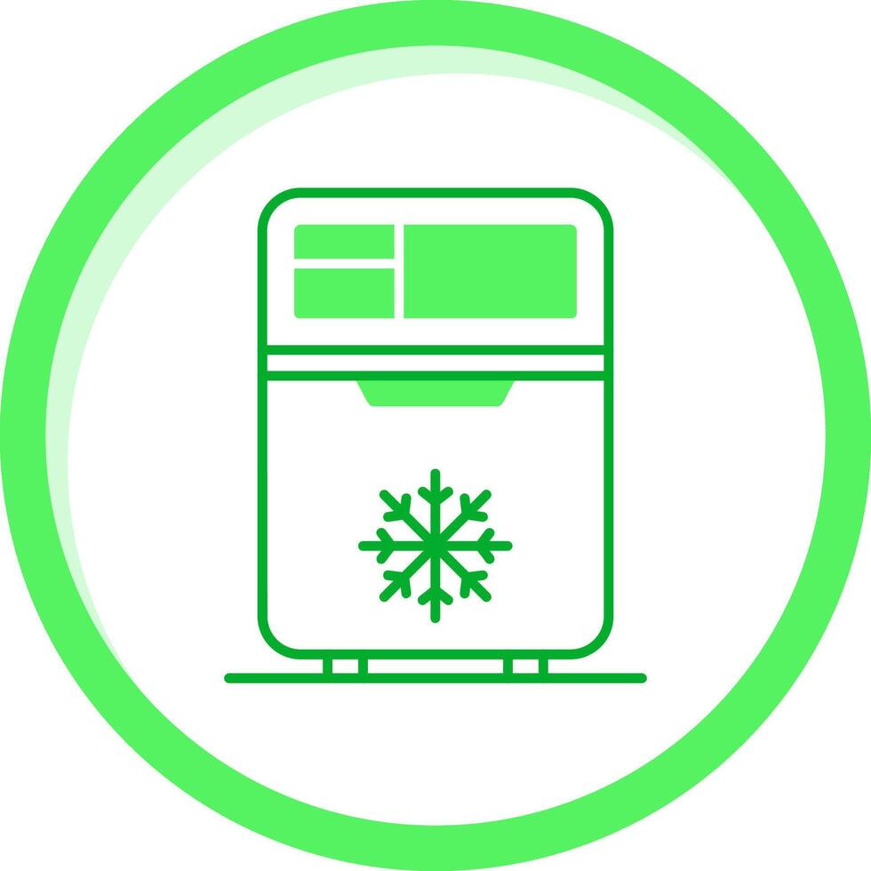 Refrigerator Green mix Icon vector