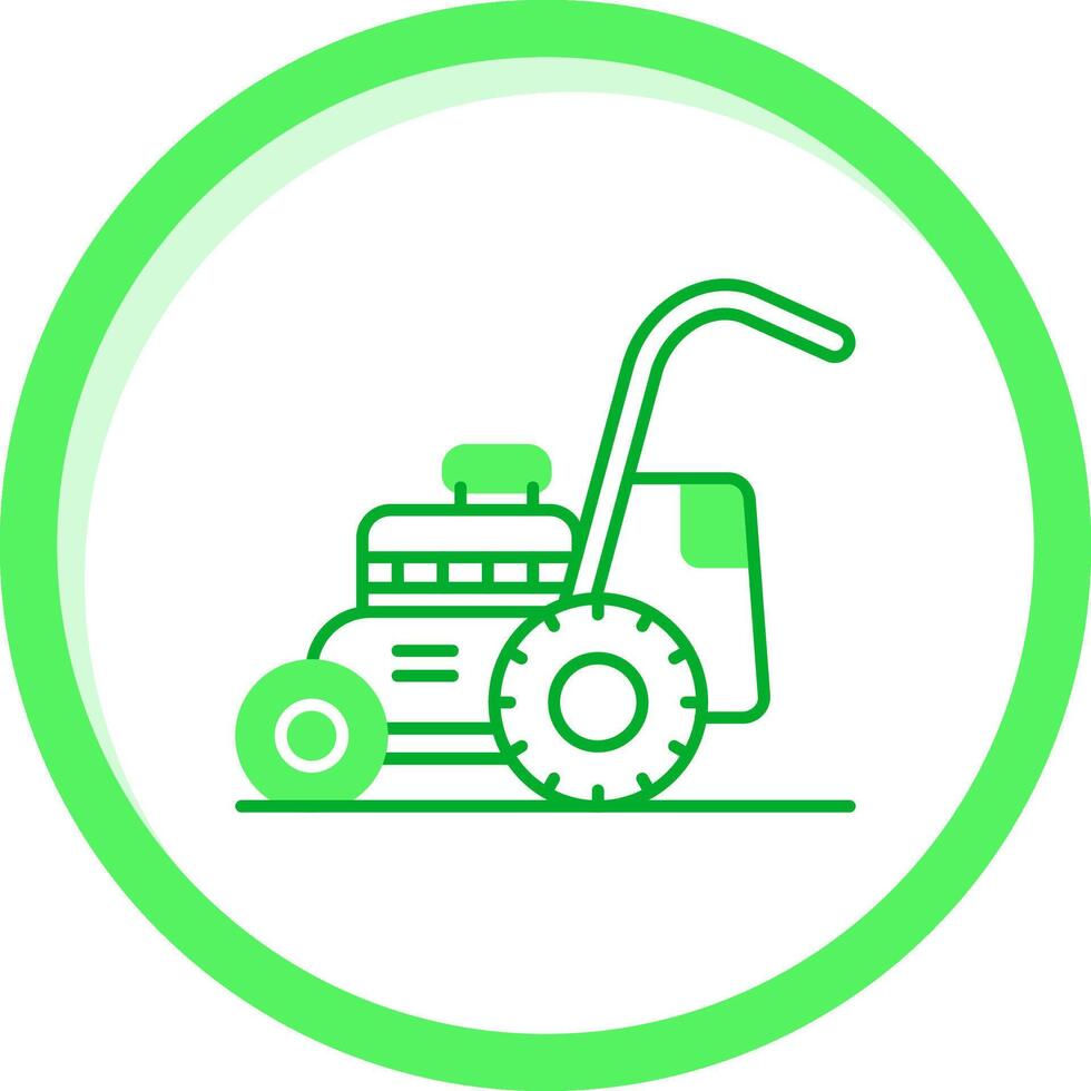 Mower Green mix Icon vector