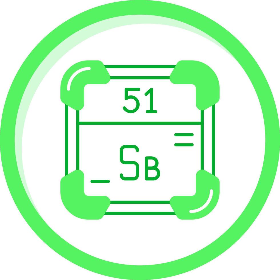 Antimony Green mix Icon vector
