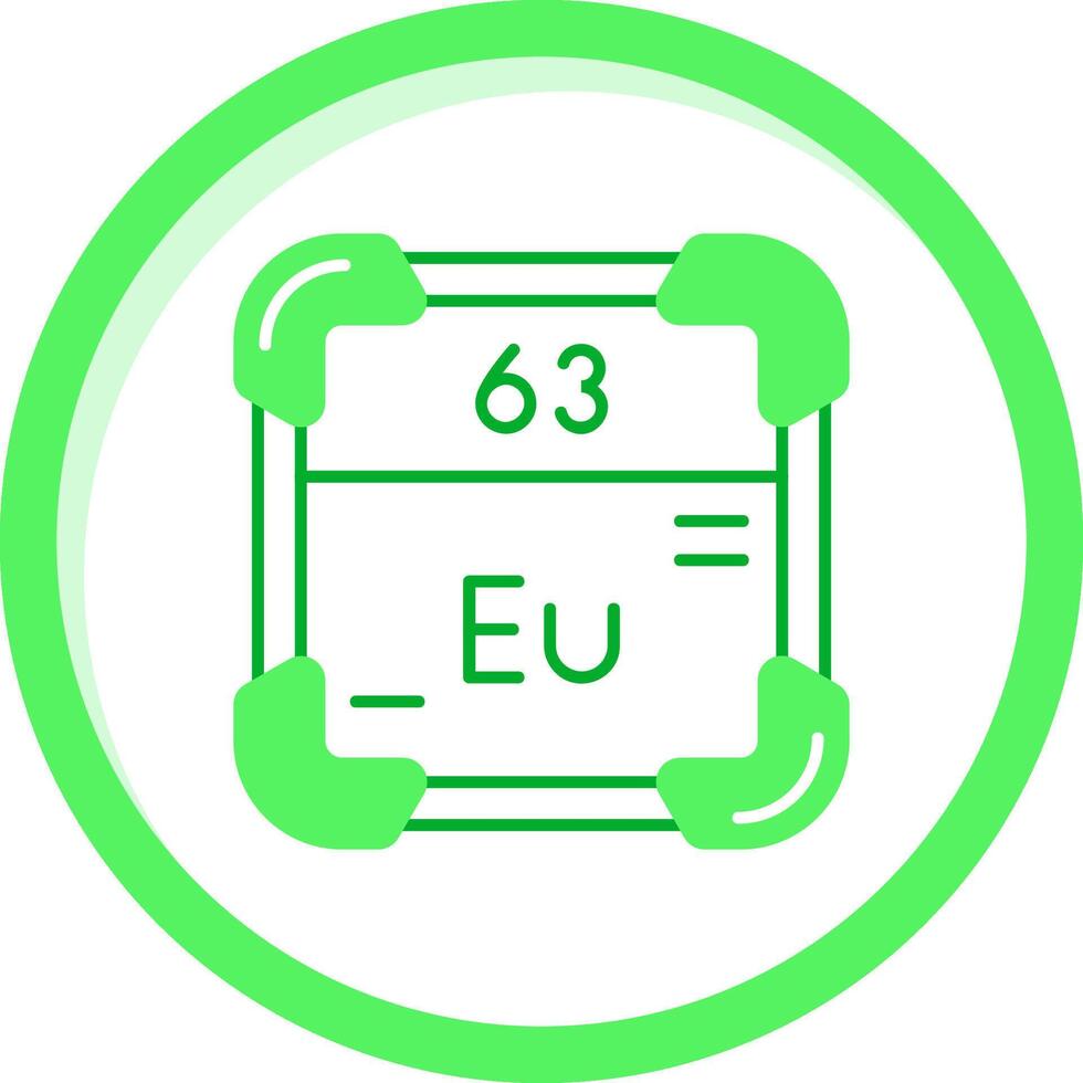 Europium Green mix Icon vector