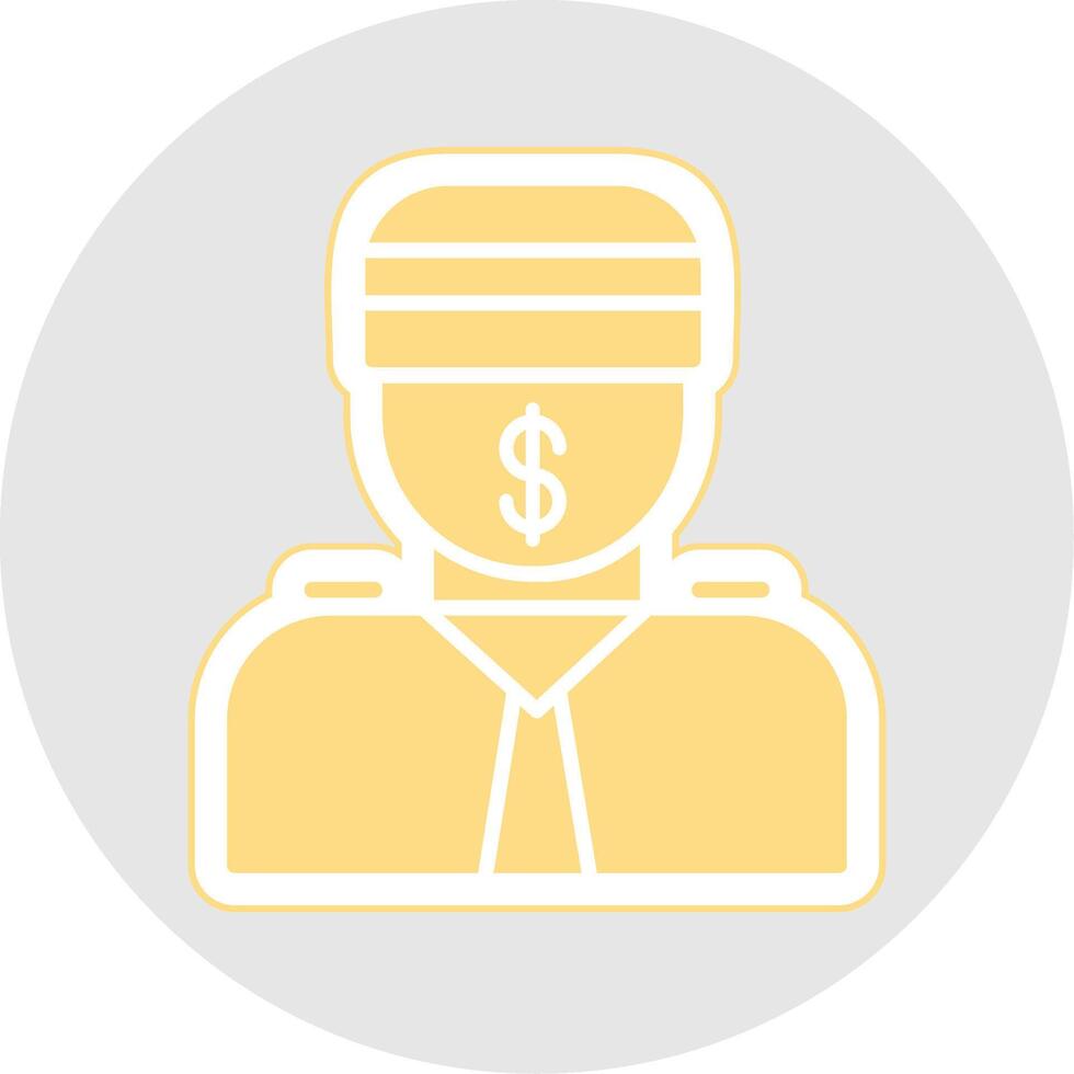 Bribe Glyph Multicolor Sticker Icon vector