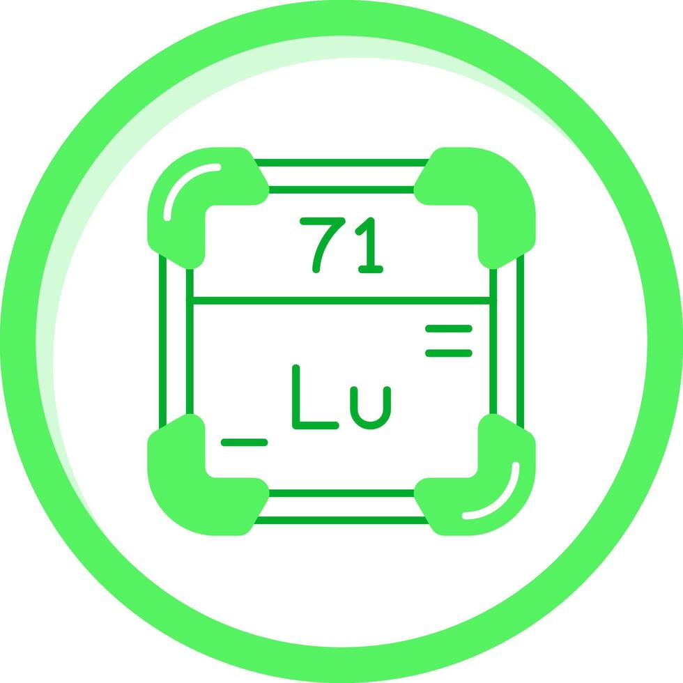 Lutetium Green mix Icon vector