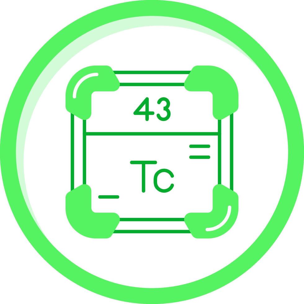 Technetium Green mix Icon vector