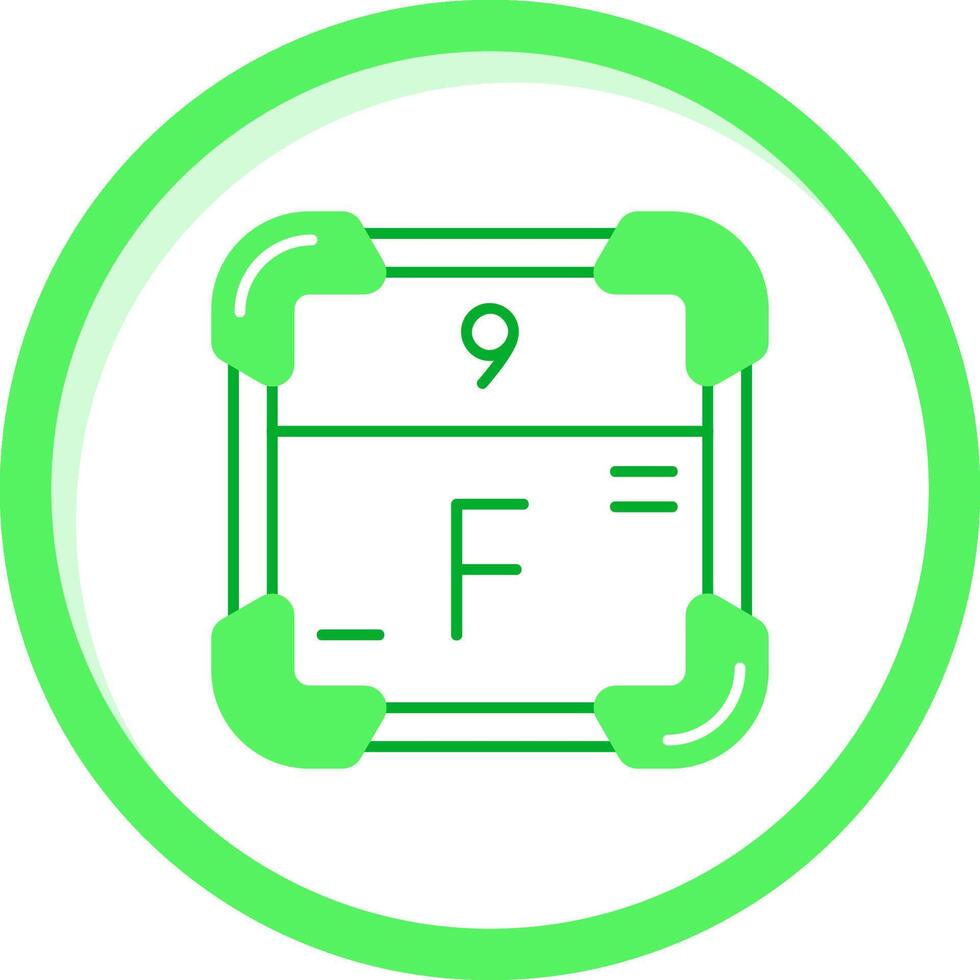 Fluorine Green mix Icon vector