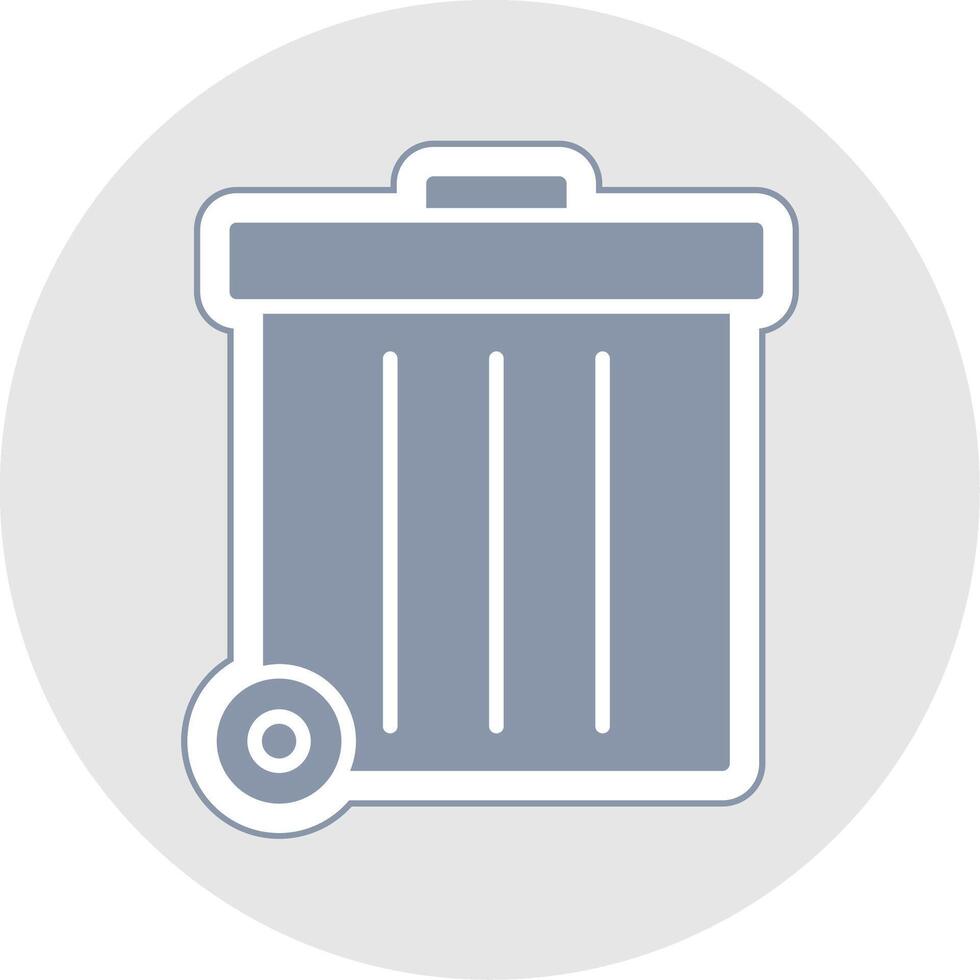 Refuse Glyph Multicolor Sticker Icon vector