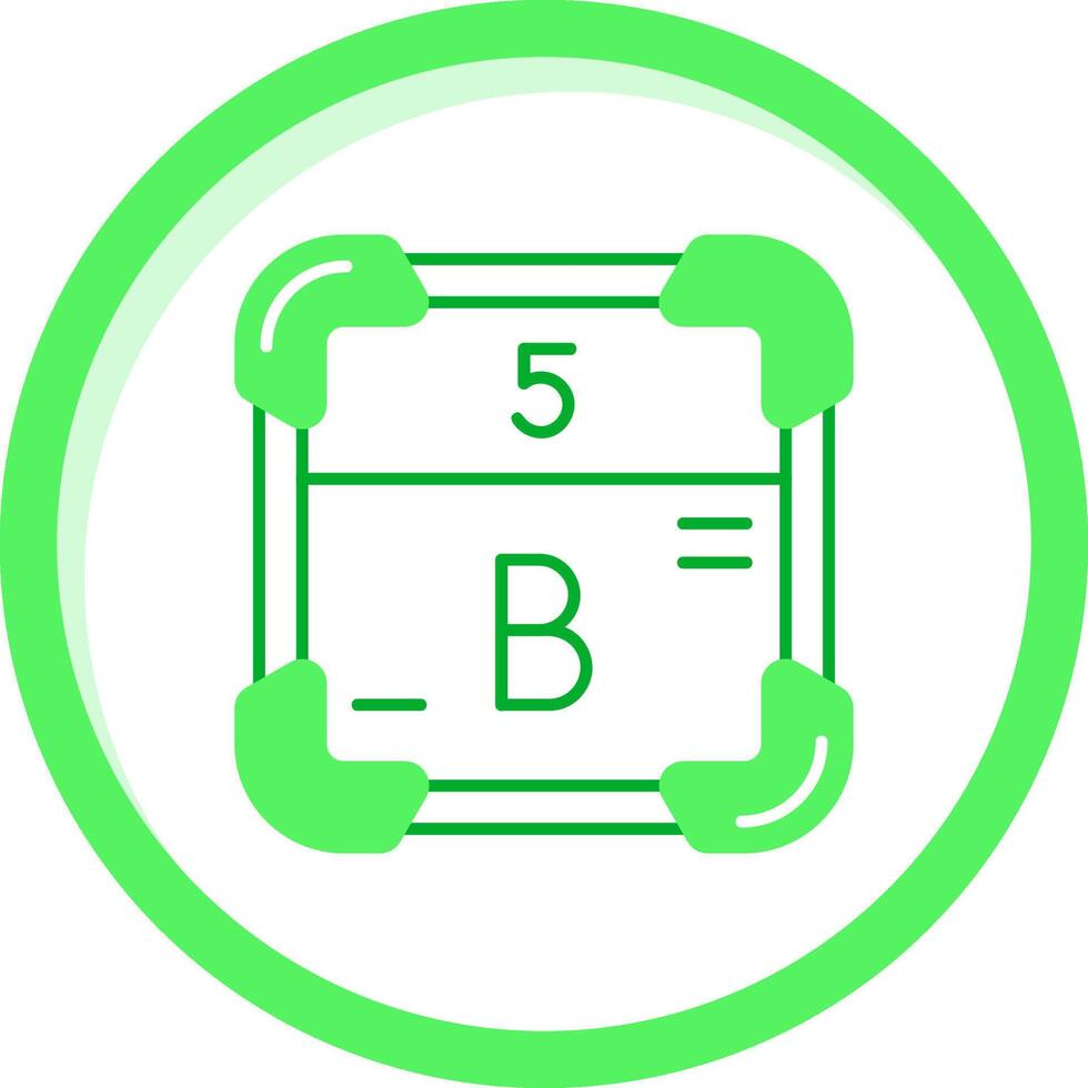 Boron Green mix Icon vector