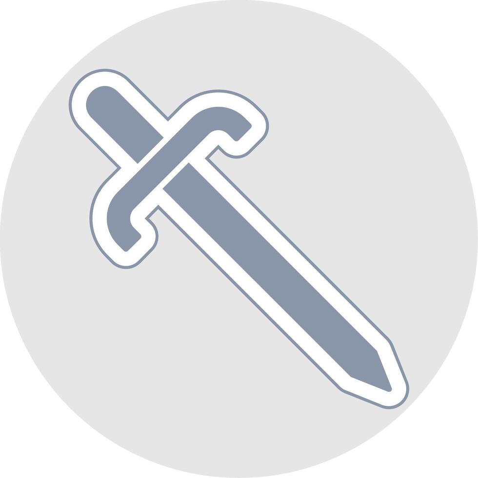 Cutlass Glyph Multicolor Sticker Icon vector