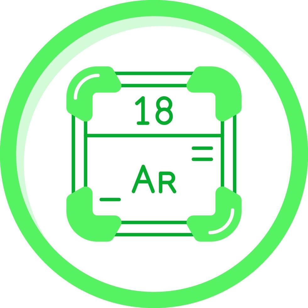 Argon Green mix Icon vector