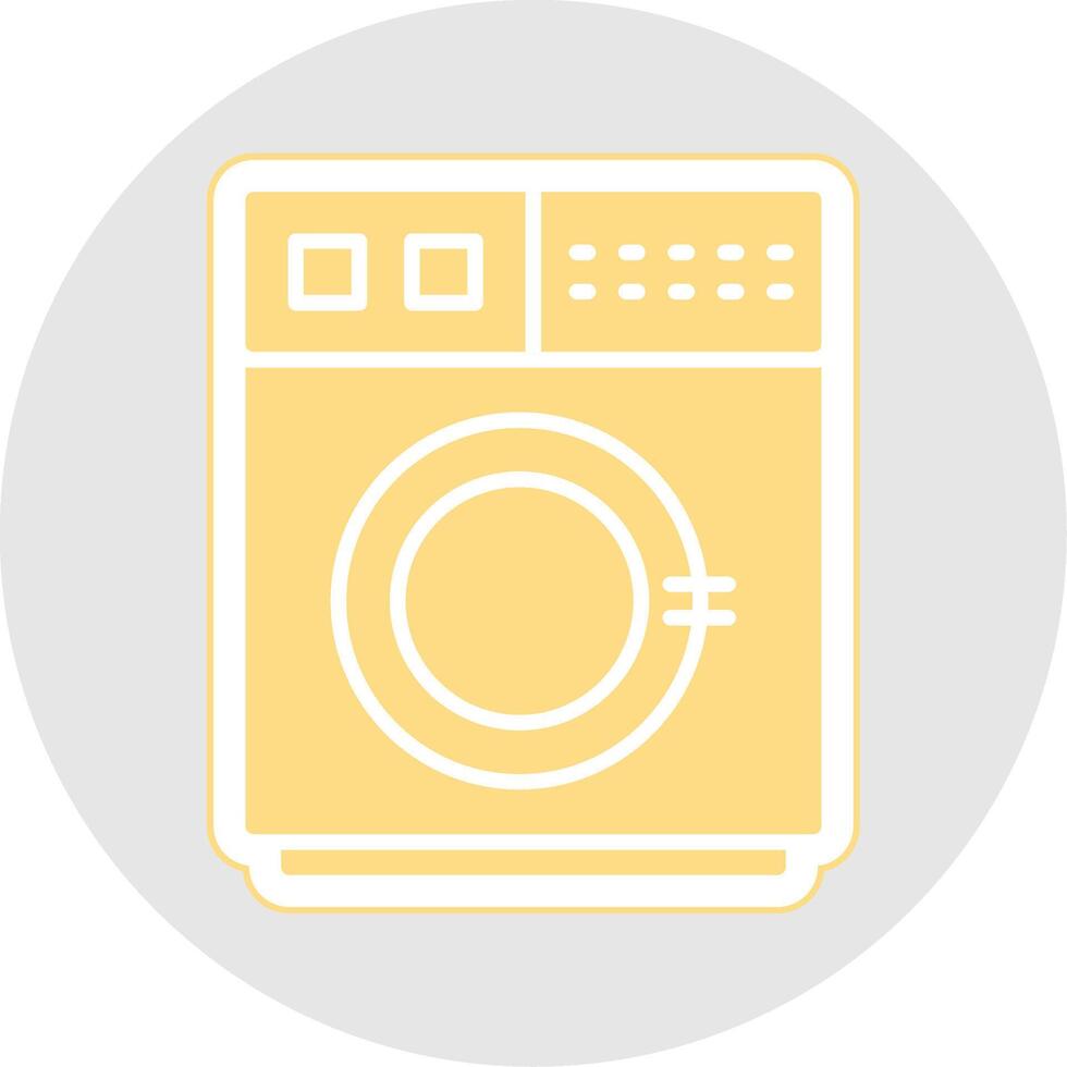 Washing Machine Glyph Multicolor Sticker Icon vector