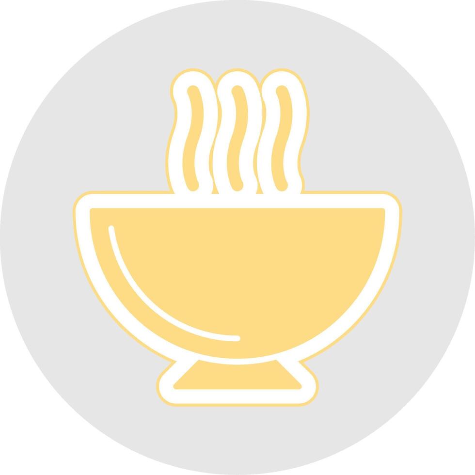 Soup Glyph Multicolor Sticker Icon vector