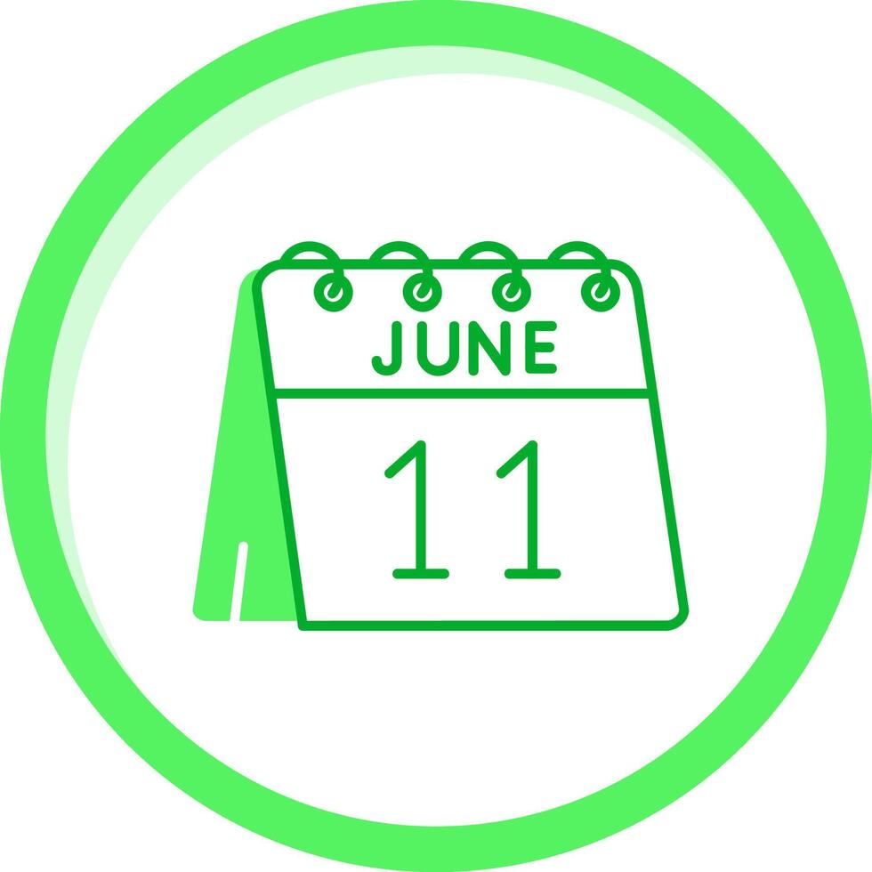 11th of June Green mix Icon vector