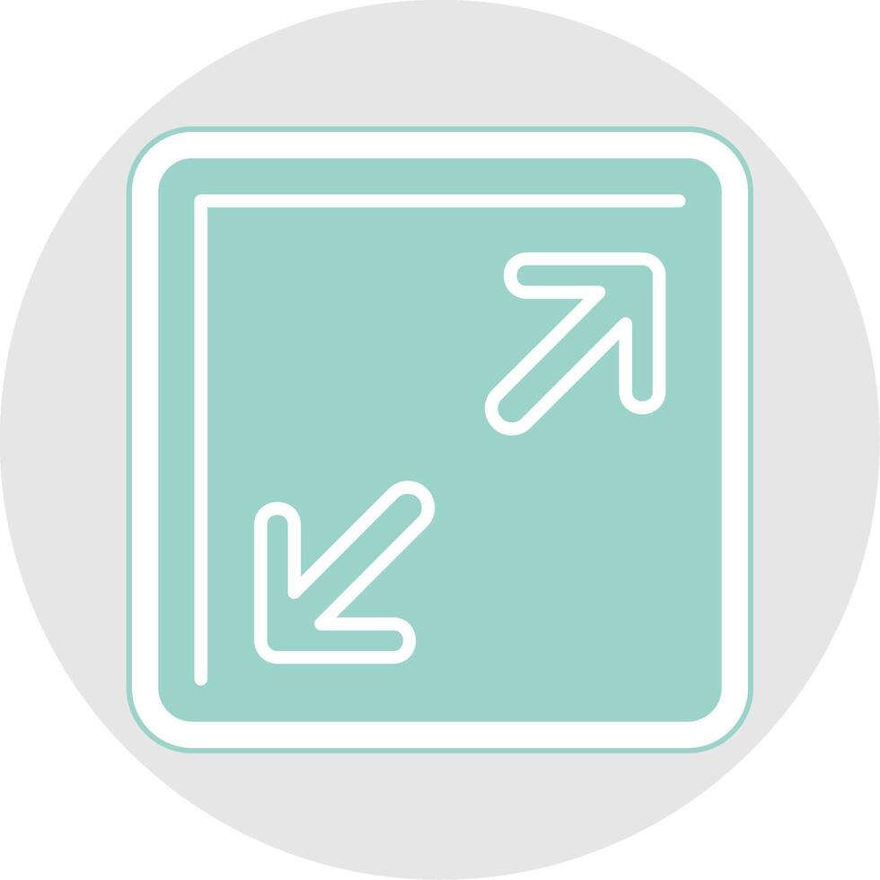 Resize Glyph Multicolor Sticker Icon vector
