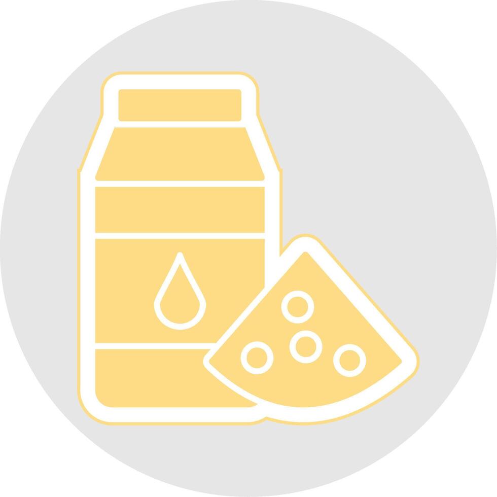 Dairy Products Glyph Multicolor Sticker Icon vector