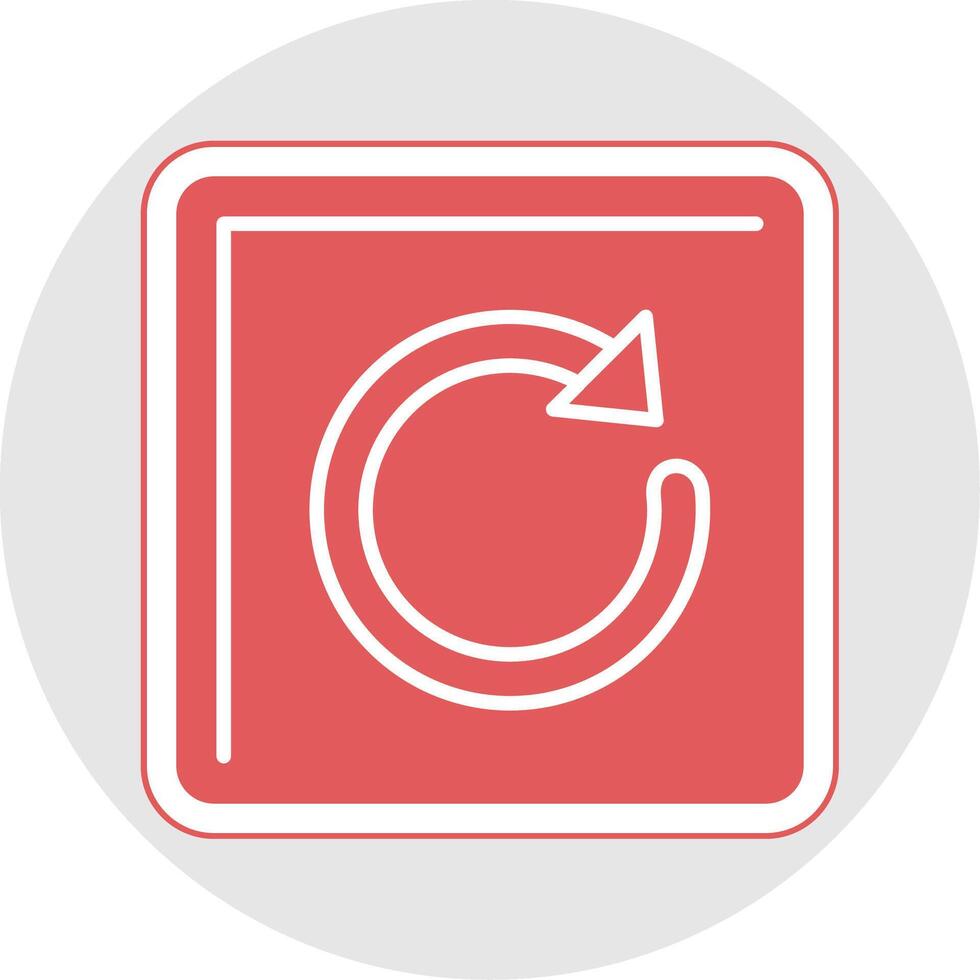 Redo Glyph Multicolor Sticker Icon vector