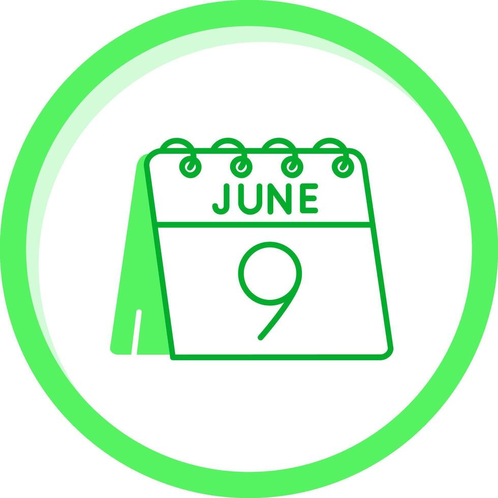 9th of June Green mix Icon vector