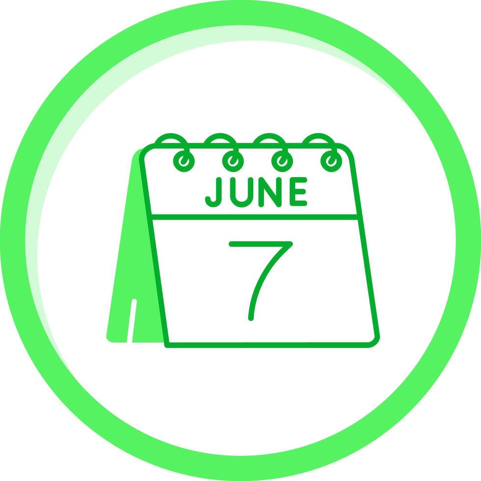 7th of June Green mix Icon vector