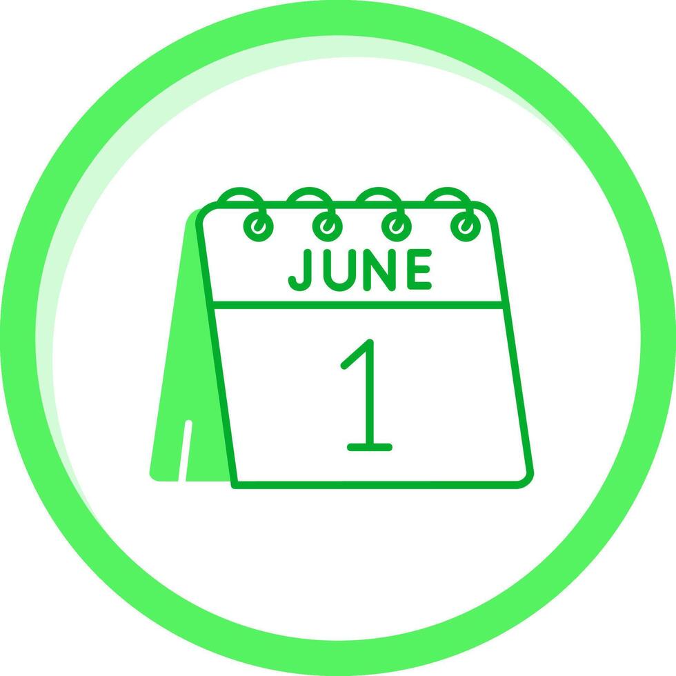 1st of June Green mix Icon vector