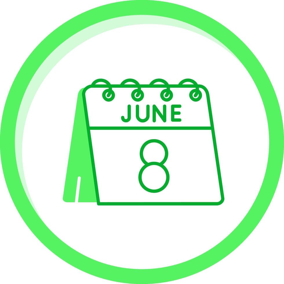 8th of June Green mix Icon vector