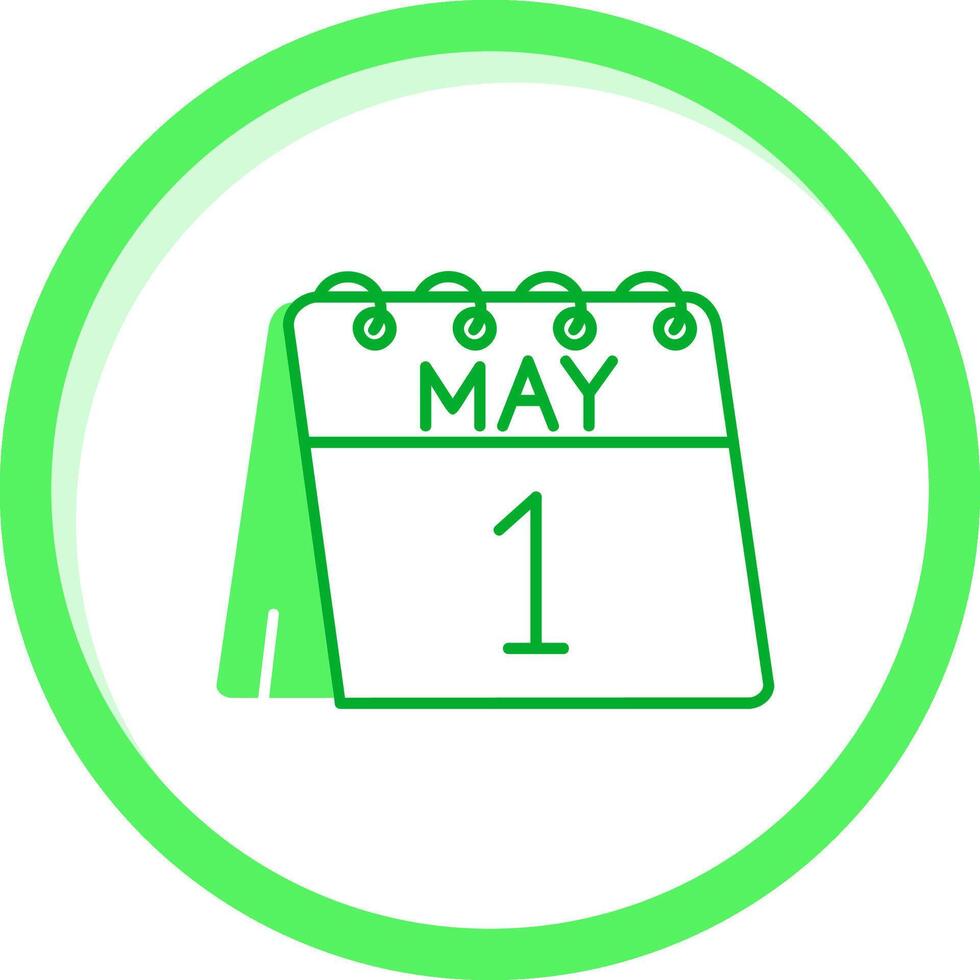 1st of May Green mix Icon vector