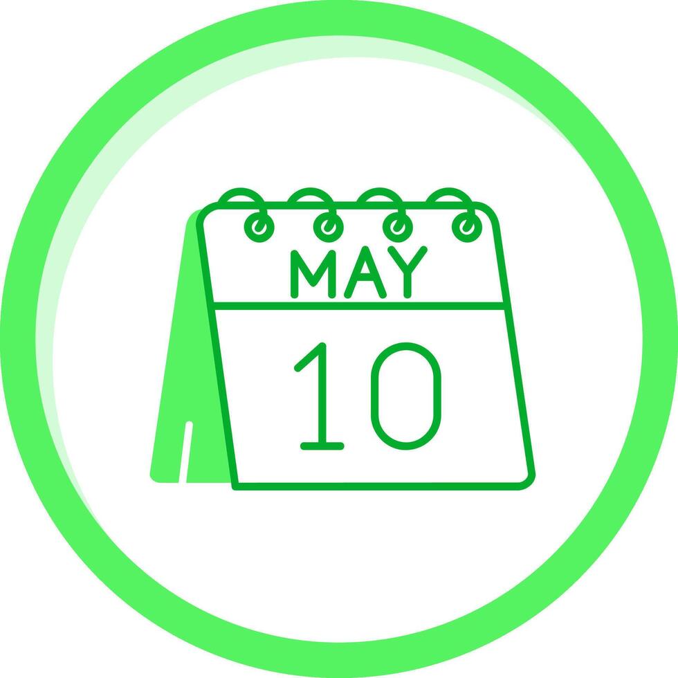 10th of May Green mix Icon vector