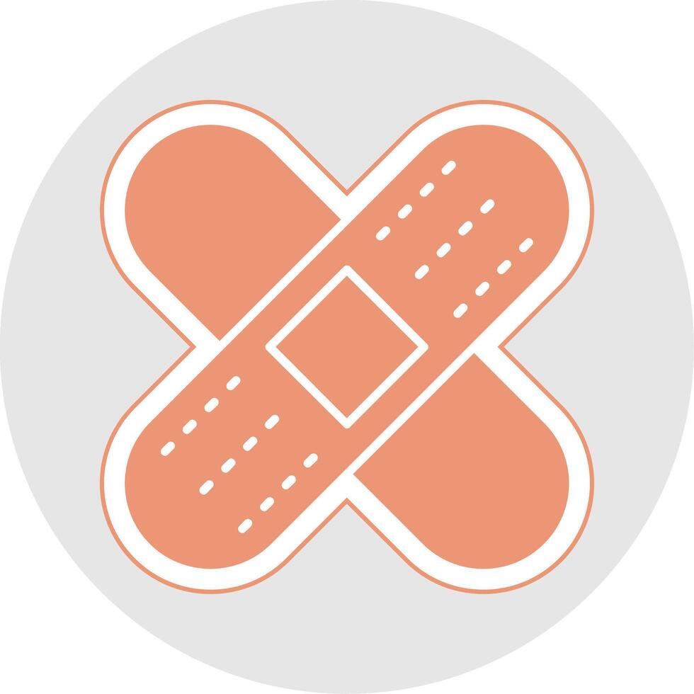 Bandage Glyph Multicolor Sticker Icon vector