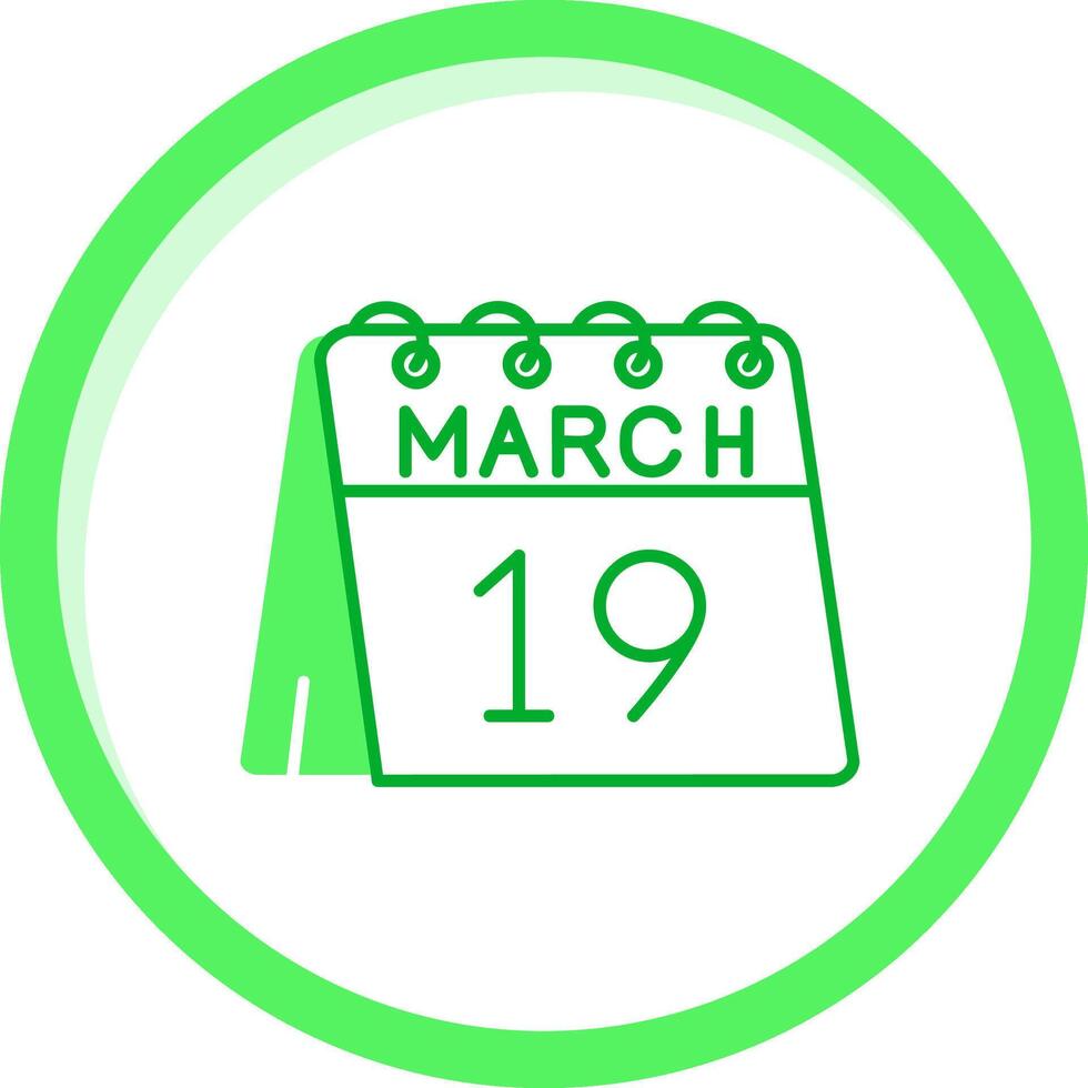 19th of March Green mix Icon vector