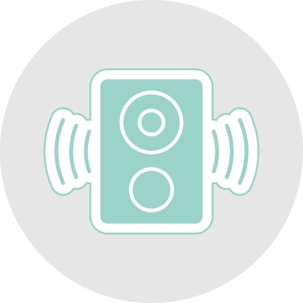 Speaker Glyph Multicolor Sticker Icon vector