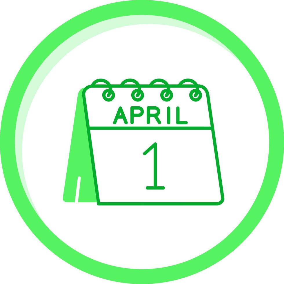 1st of April Green mix Icon vector