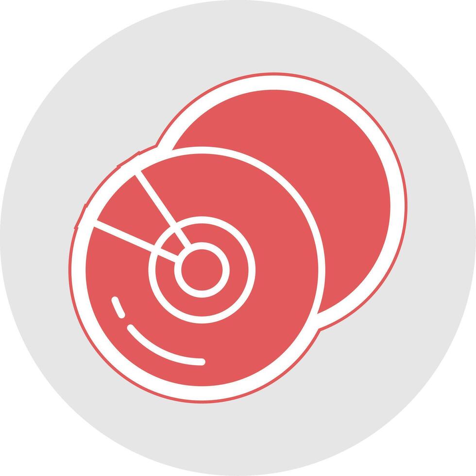 Compact Disk Glyph Multicolor Sticker Icon vector