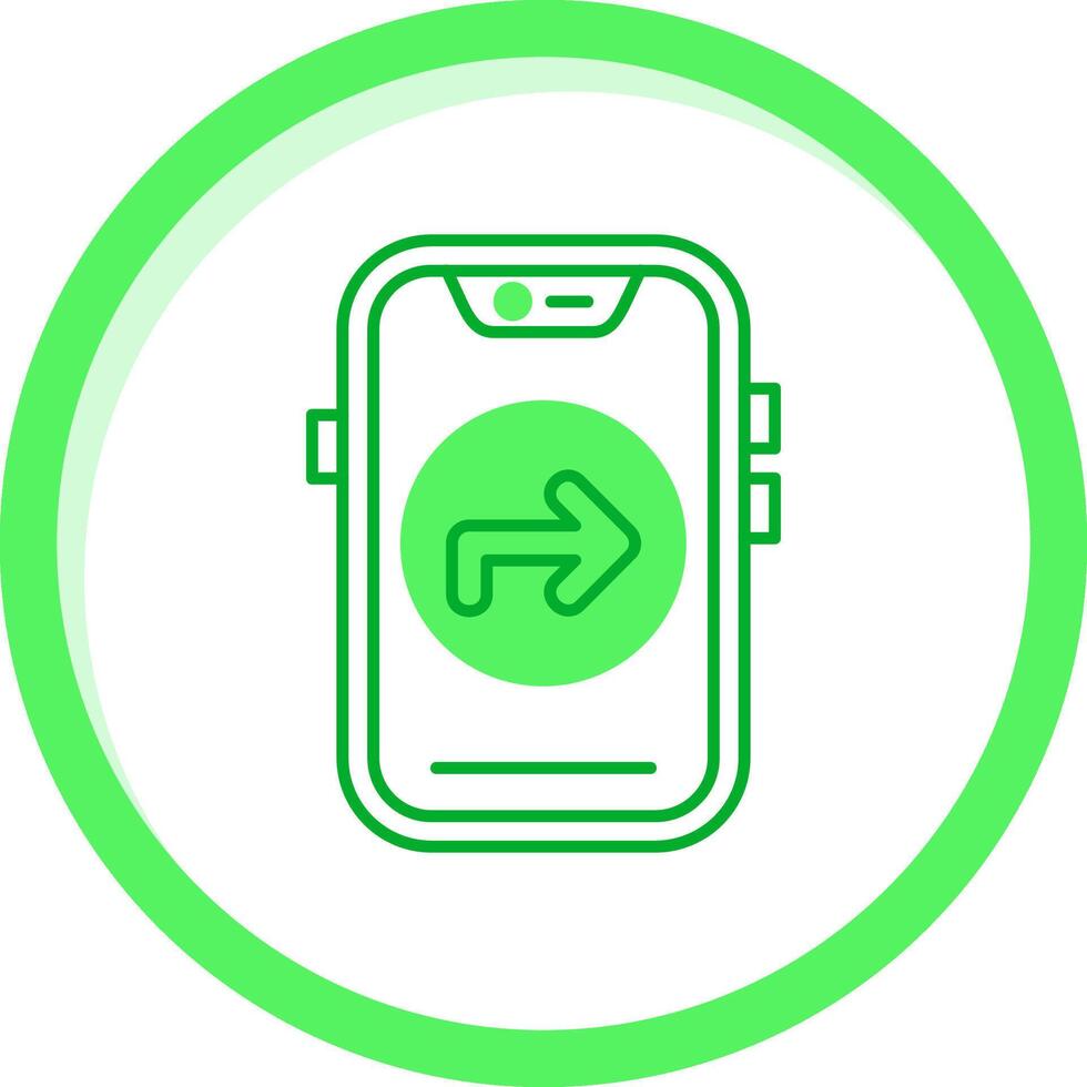 Direction Green mix Icon vector