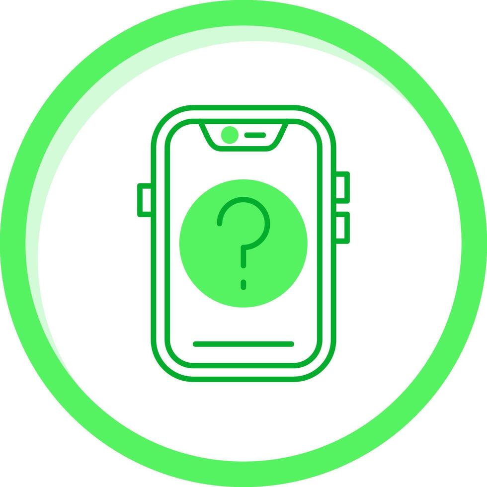 Question Green mix Icon vector