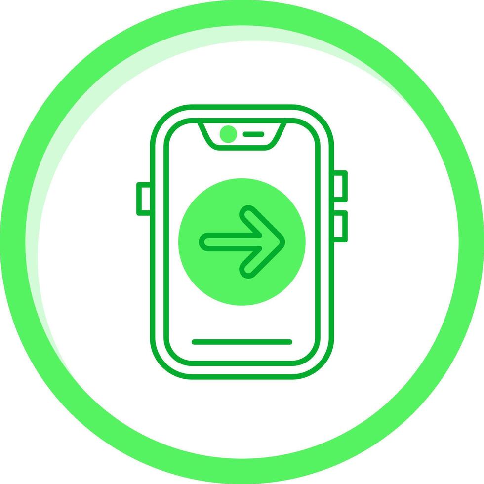 Forward Green mix Icon vector